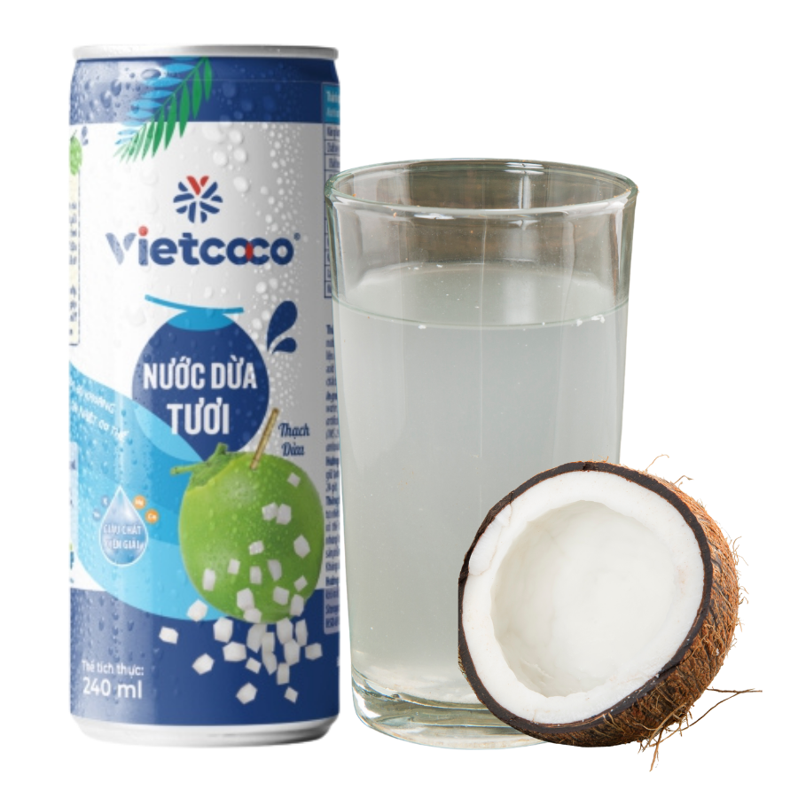 Nước dừa tươi vietcoco lon 240ml 1